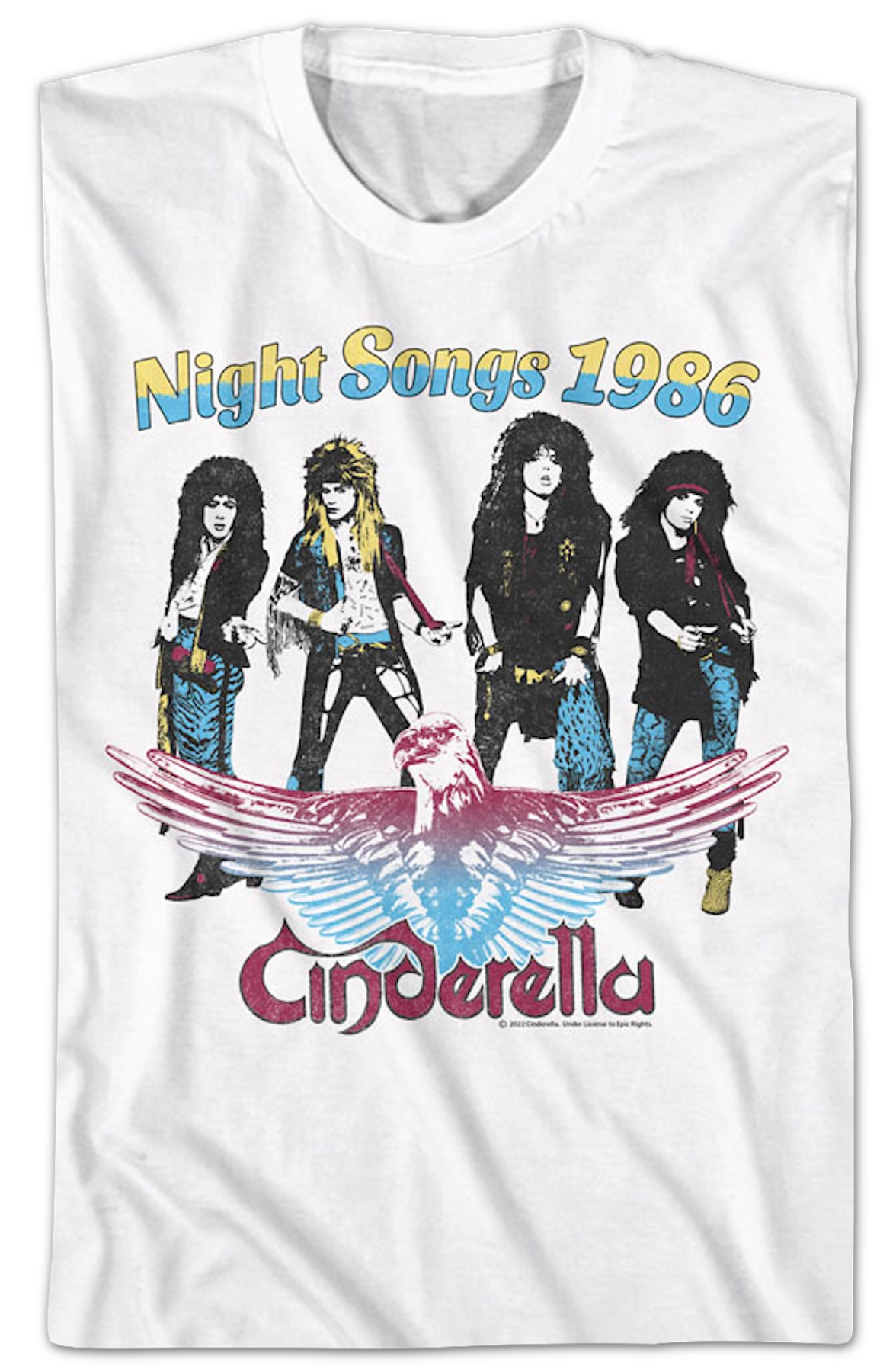 Night Songs 1986 Cinderella T-Shirt product image 2