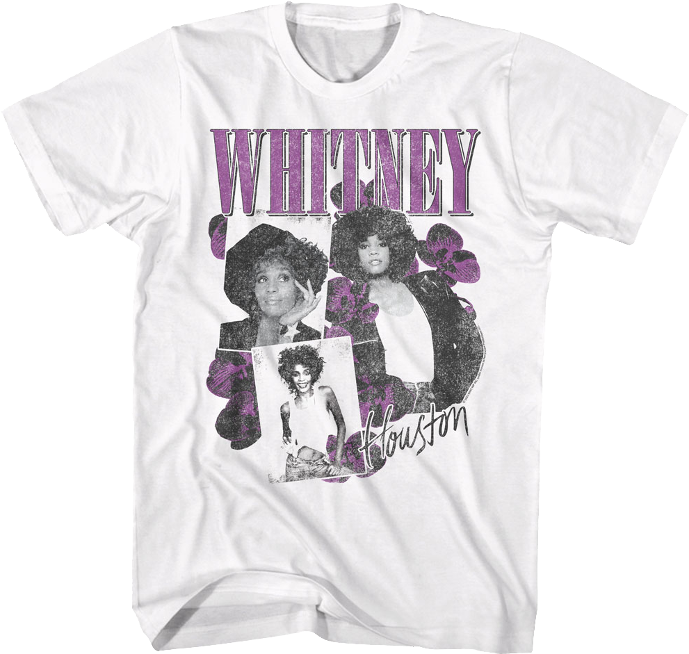 Orchid Collage Whitney Houston T-Shirt product image 1