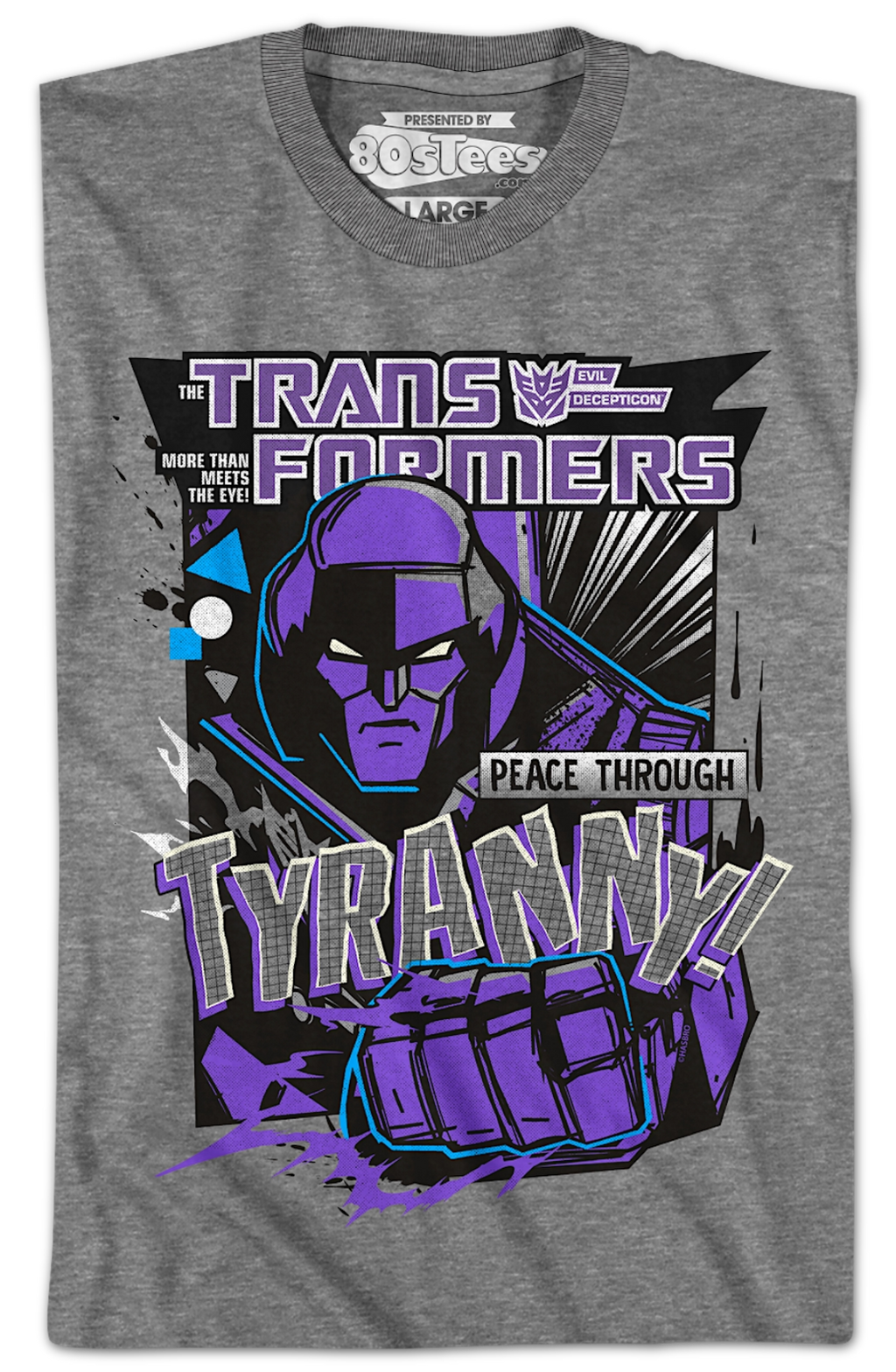 Peace Through Tyranny Transformers T-Shirt product image 2