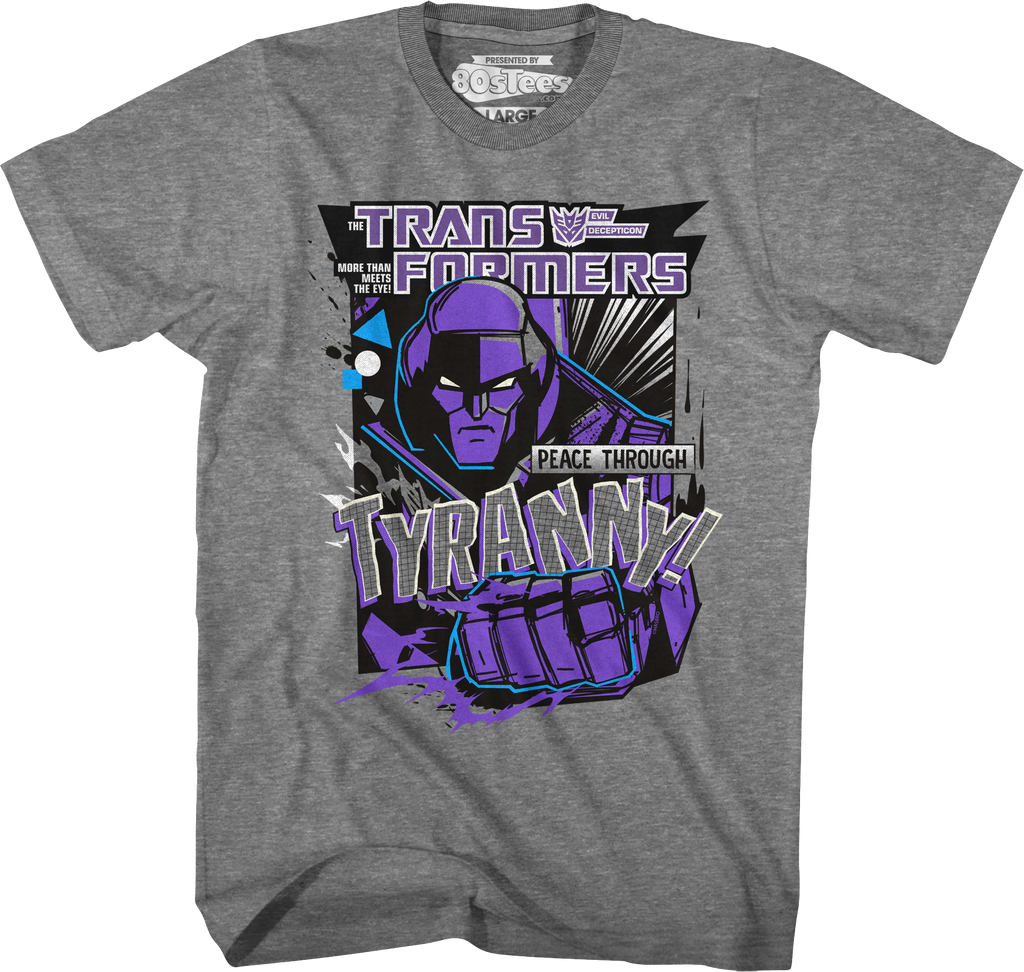 Peace Through Tyranny Transformers T-Shirt product image 1