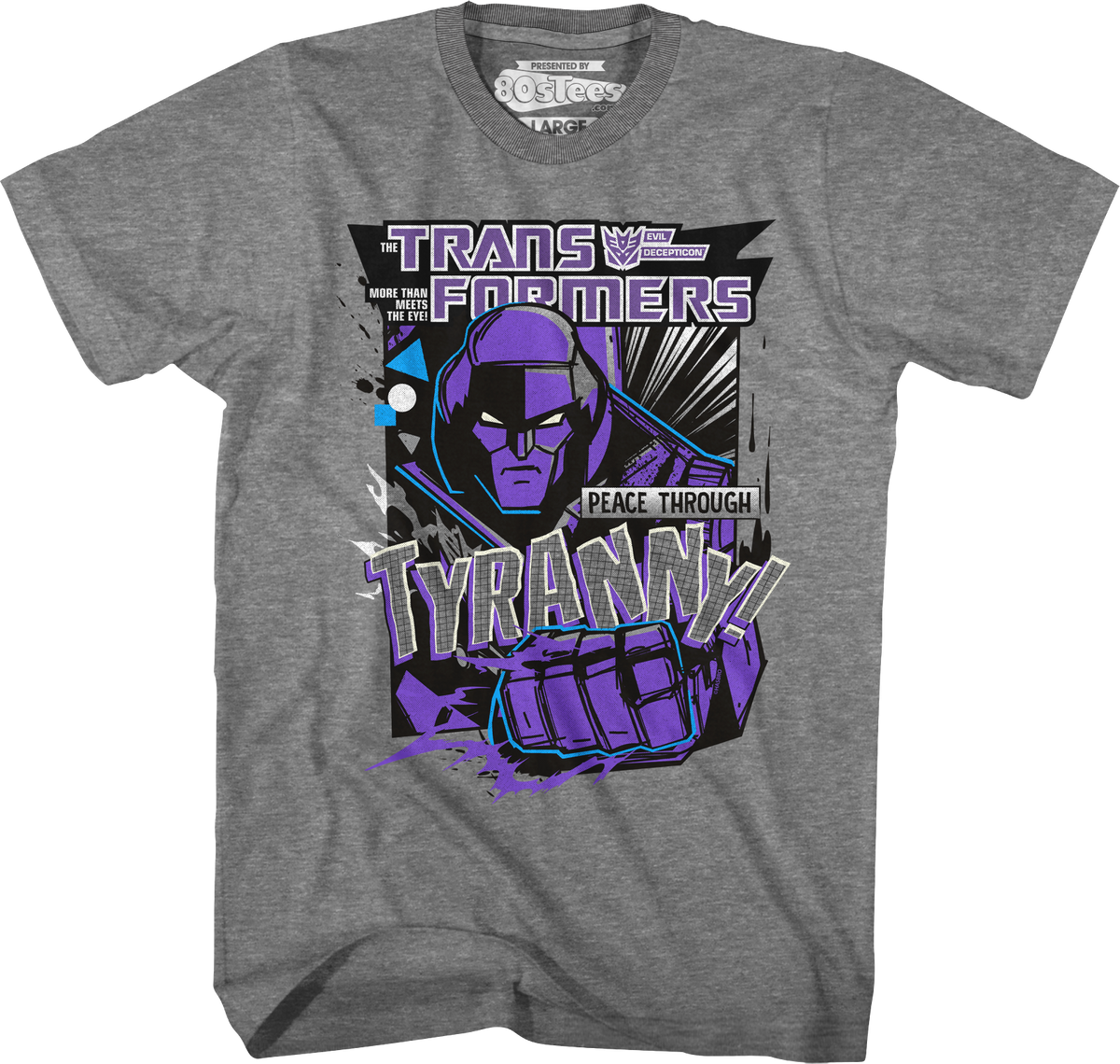 Peace Through Tyranny Transformers T-Shirt product image 1