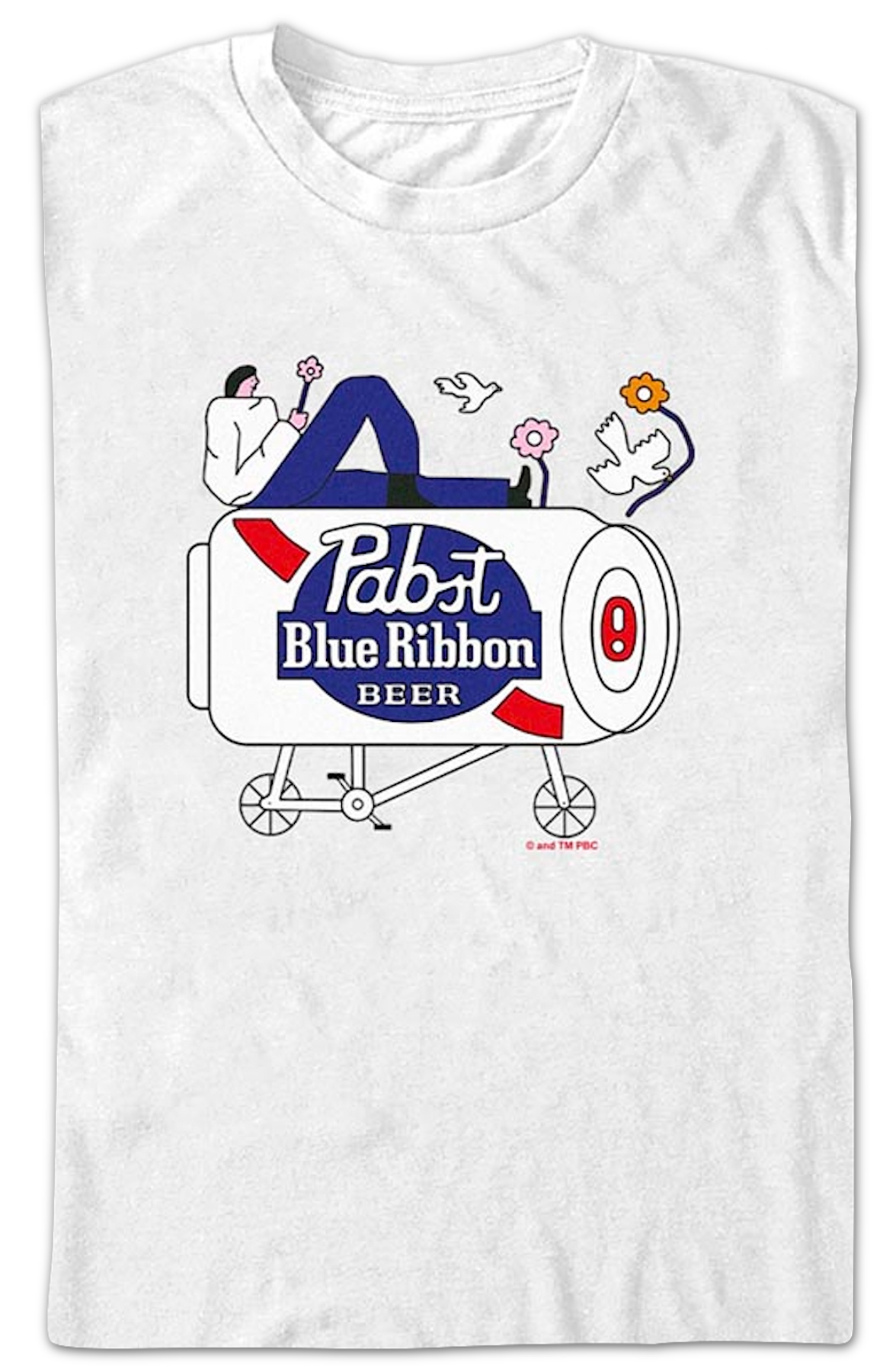 Pop Art Ride Pabst Blue Ribbon T-Shirt product image 2