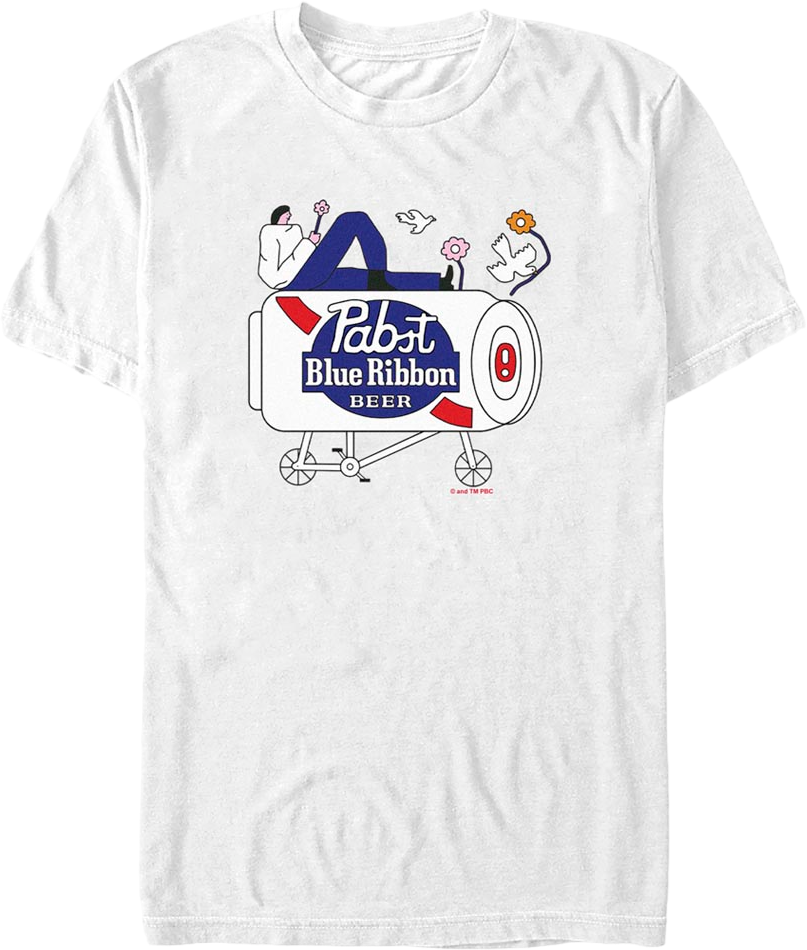 Pop Art Ride Pabst Blue Ribbon T-Shirt product image 1