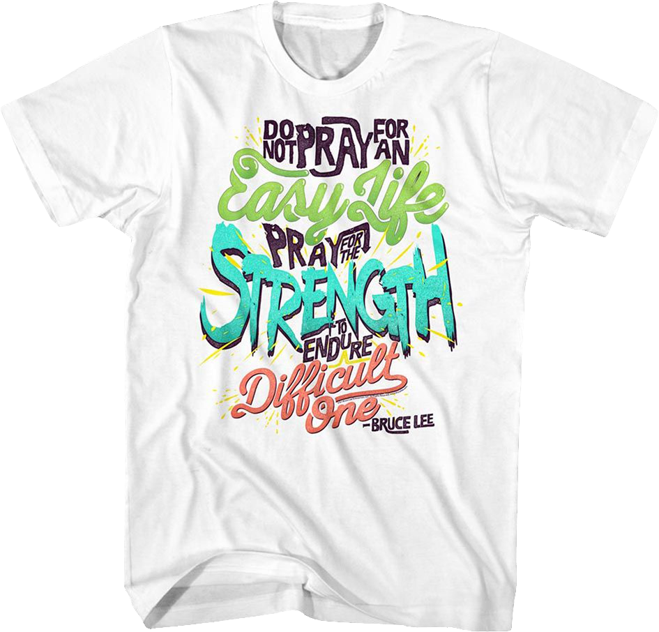 Pray For Strength Bruce Lee T-Shirt product image 1
