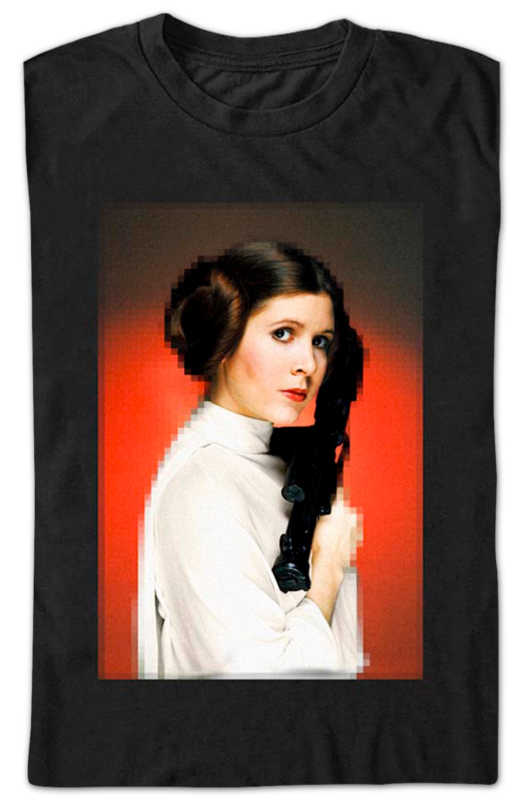 Princess Leia Pixelated Photo Star Wars T-Shirt product image 2