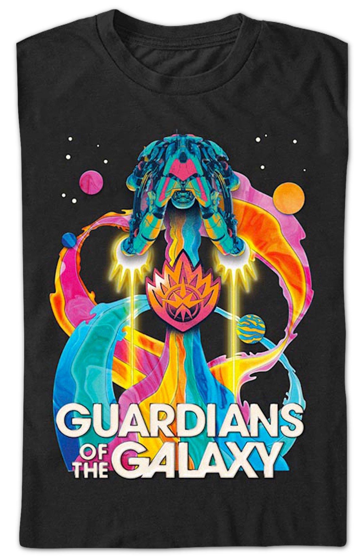 Psychedelic Ship Guardians Of The Galaxy T-Shirt product image 2