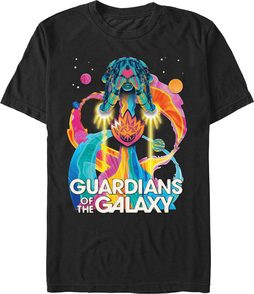 Psychedelic Ship Guardians Of The Galaxy T-Shirt product image 1
