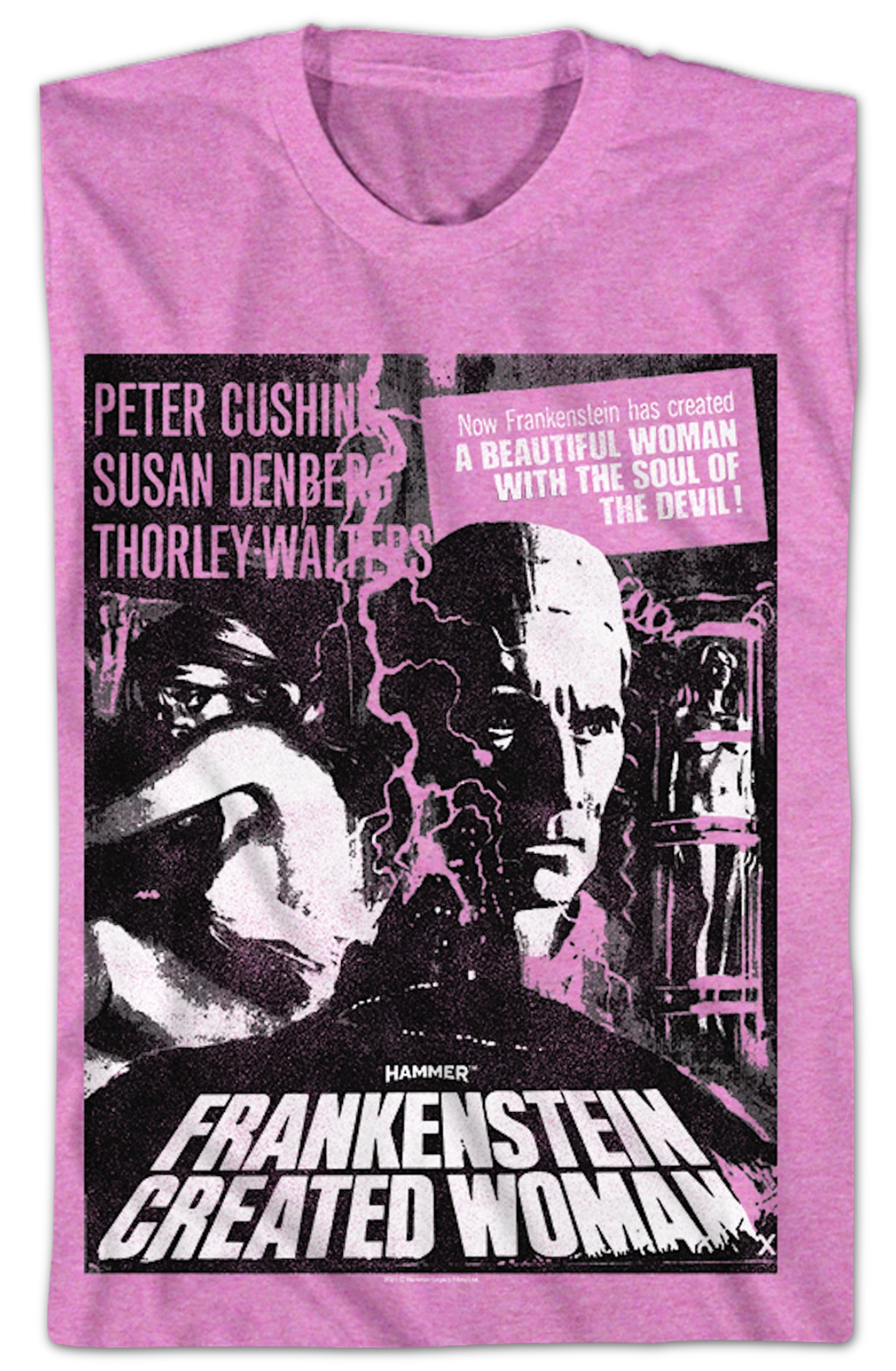 Purple Frankenstein Created Woman Hammer Films T-Shirt product image 2