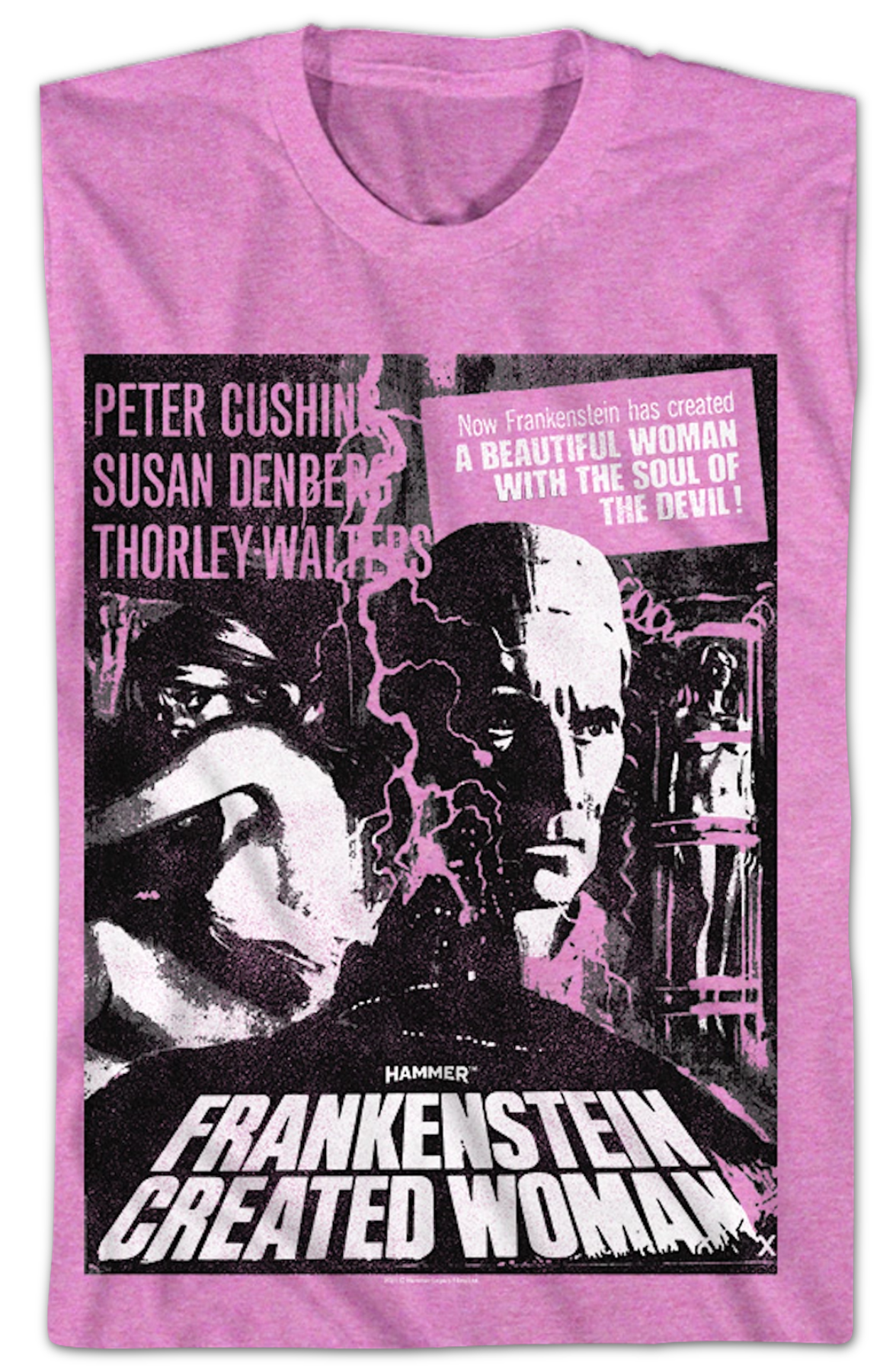 Purple Frankenstein Created Woman Hammer Films T-Shirt product image 2