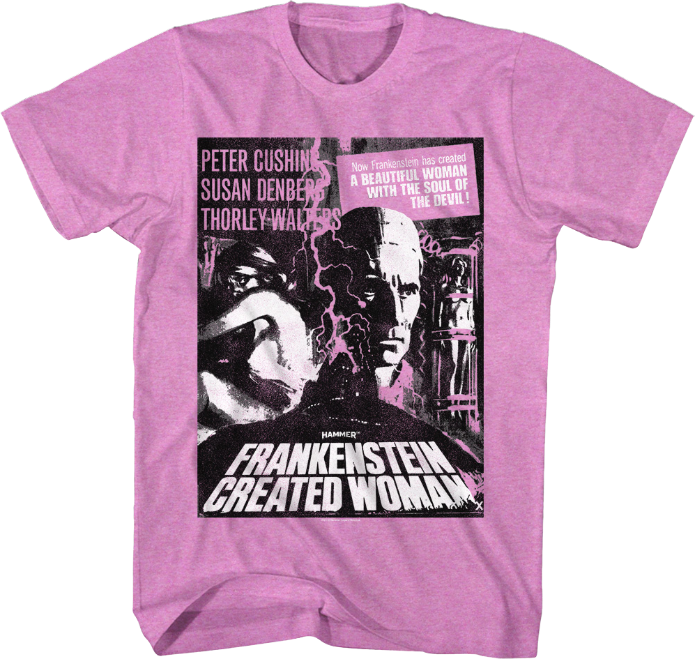 Purple Frankenstein Created Woman Hammer Films T-Shirt product image 1