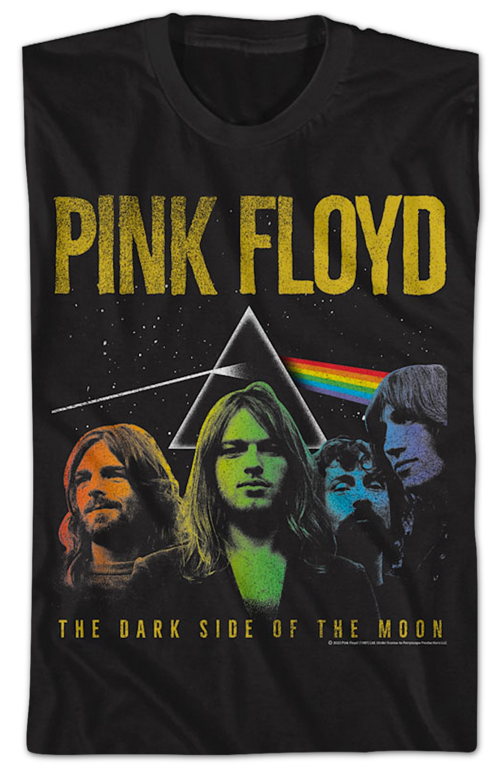 Rainbow Colors Dark Side of the Moon Pink Floyd T-Shirt product image 2
