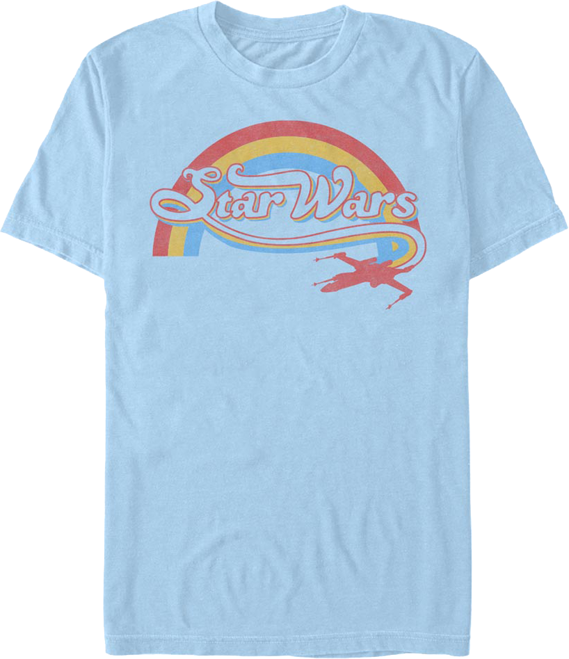Rainbow X-Wing Logo Star Wars T-Shirt product image 1