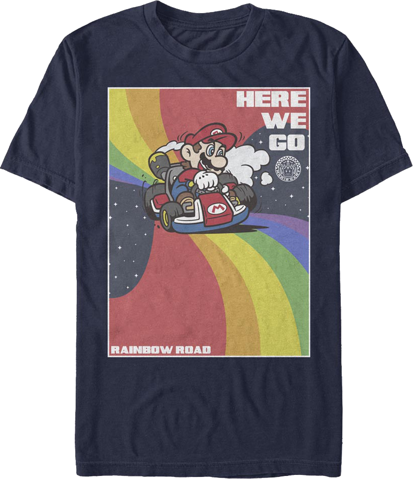 Rainbow Road Mario Kart T-Shirt product image 1