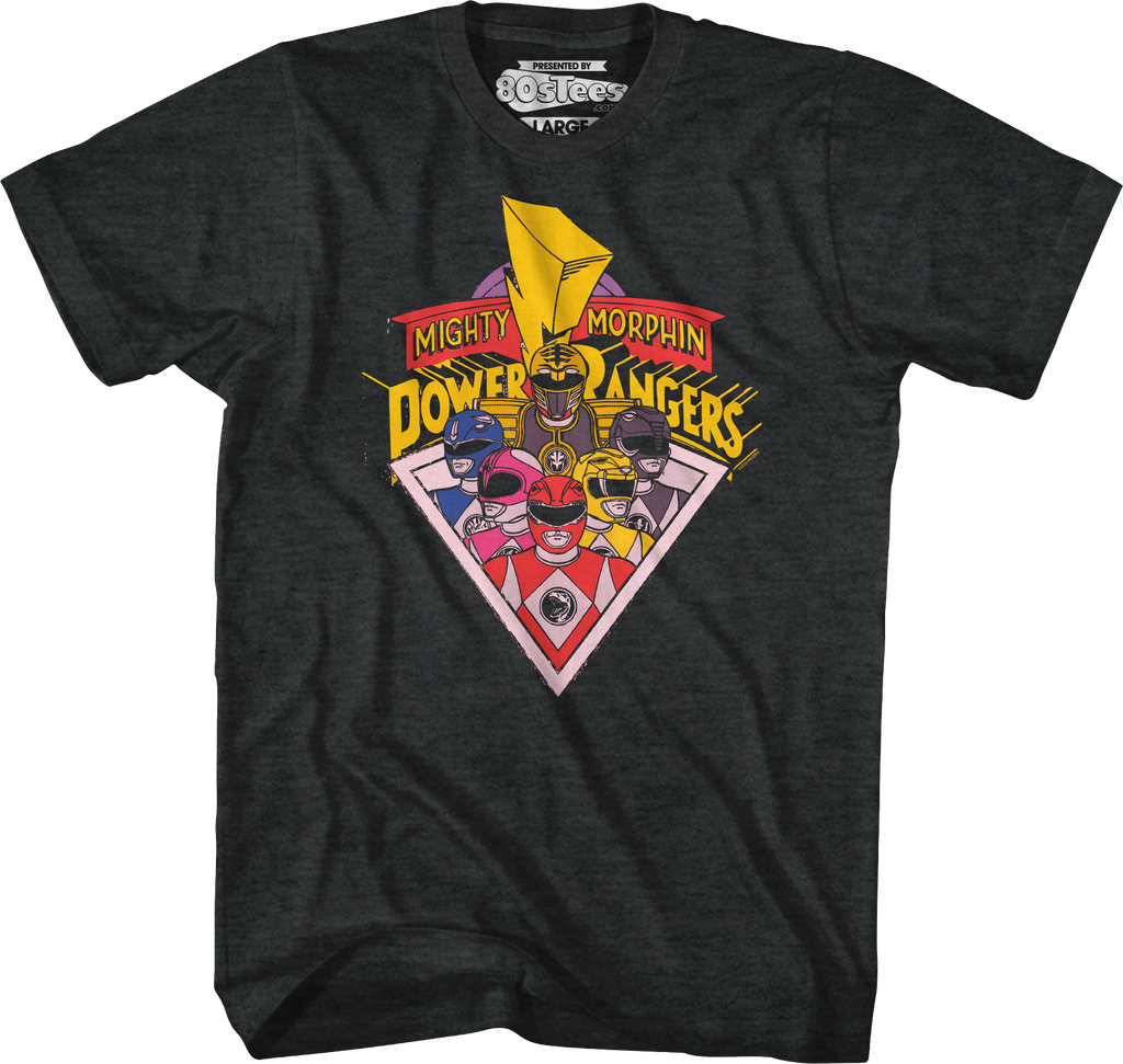 Rangers And Logo Mighty Morphin Power T-Shirt product image 1