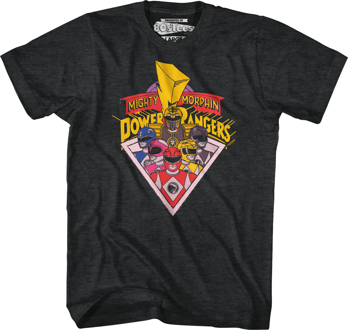 Rangers And Logo Mighty Morphin Power T-Shirt product image 1