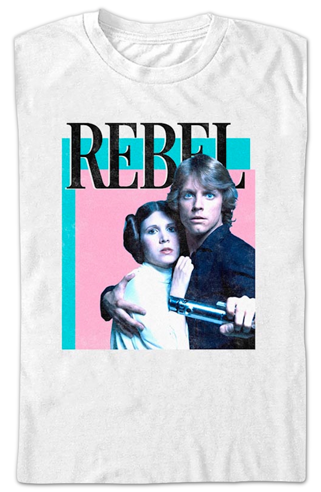 White Rebel Princess Leia Luke Skywalker Star Wars T-Shirt product image 2