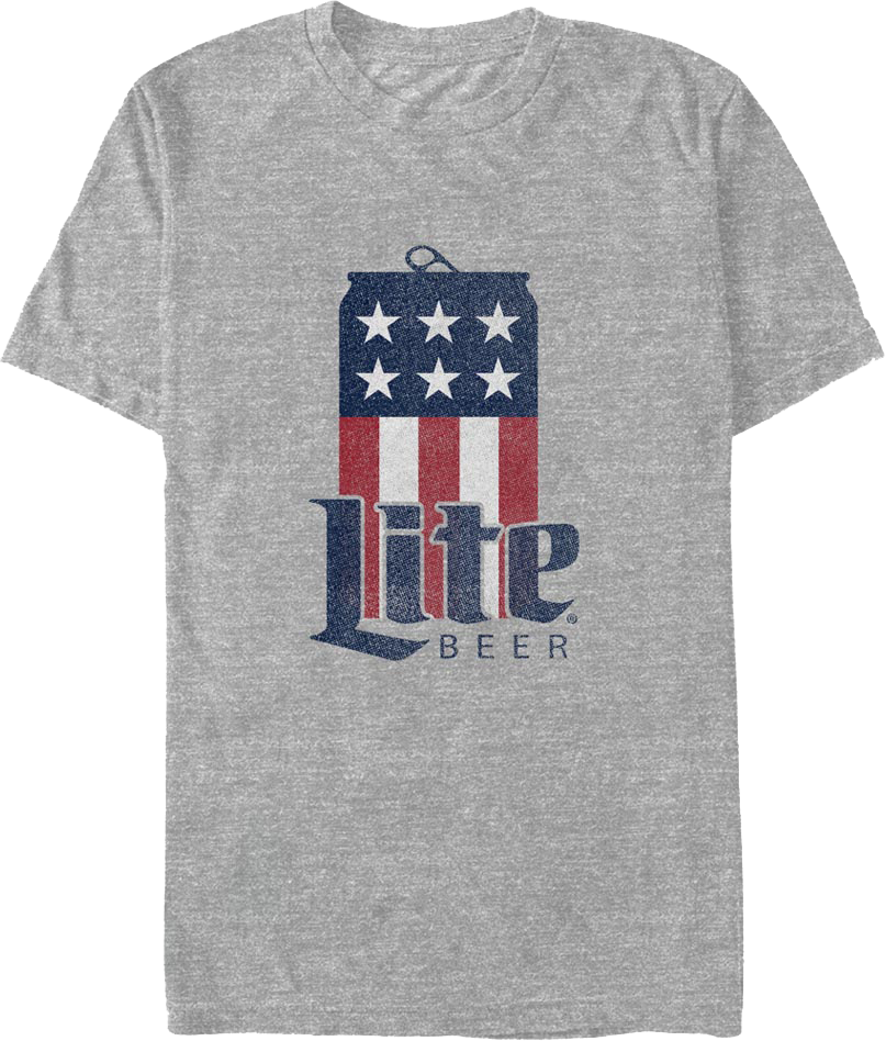 Red White Blue Can Miller Lite T-Shirt product image 1
