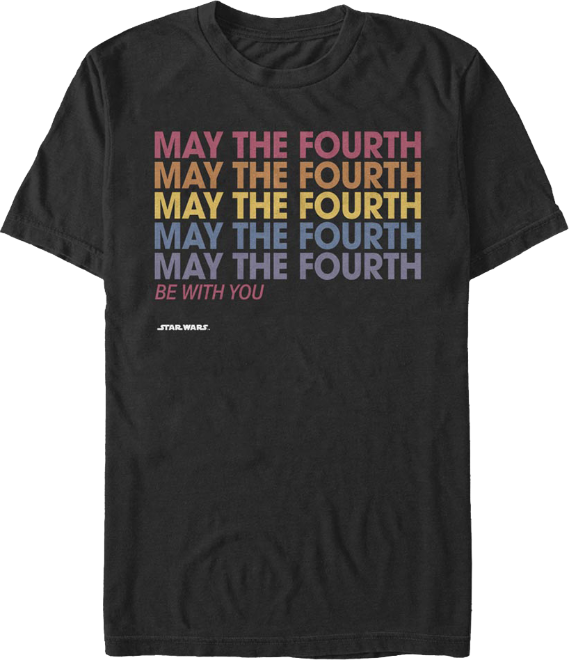Repeating May The Fourth Be With You Star Wars T-Shirt product image 1
