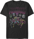 Retro Avengers Character Collage Marvel Comics T-Shirt product image 1
