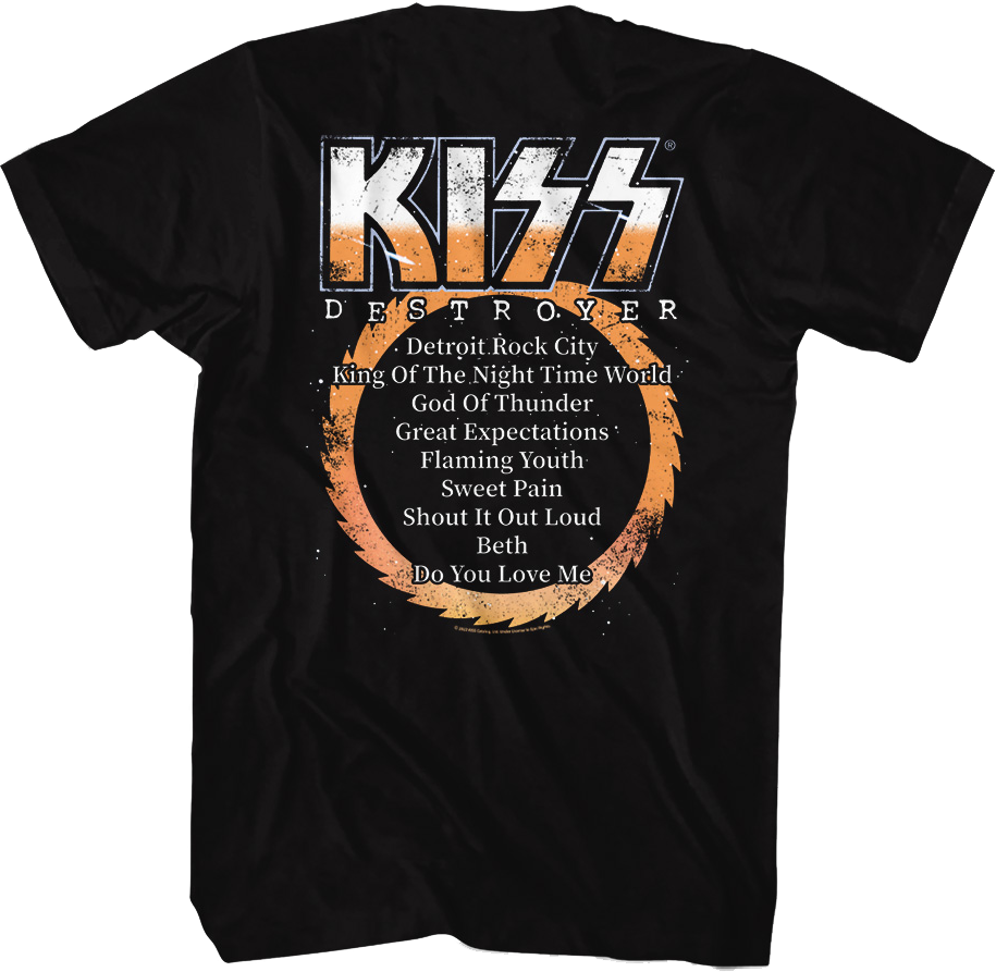 Retro Destroyer Front & Back KISS T-Shirt product image 3