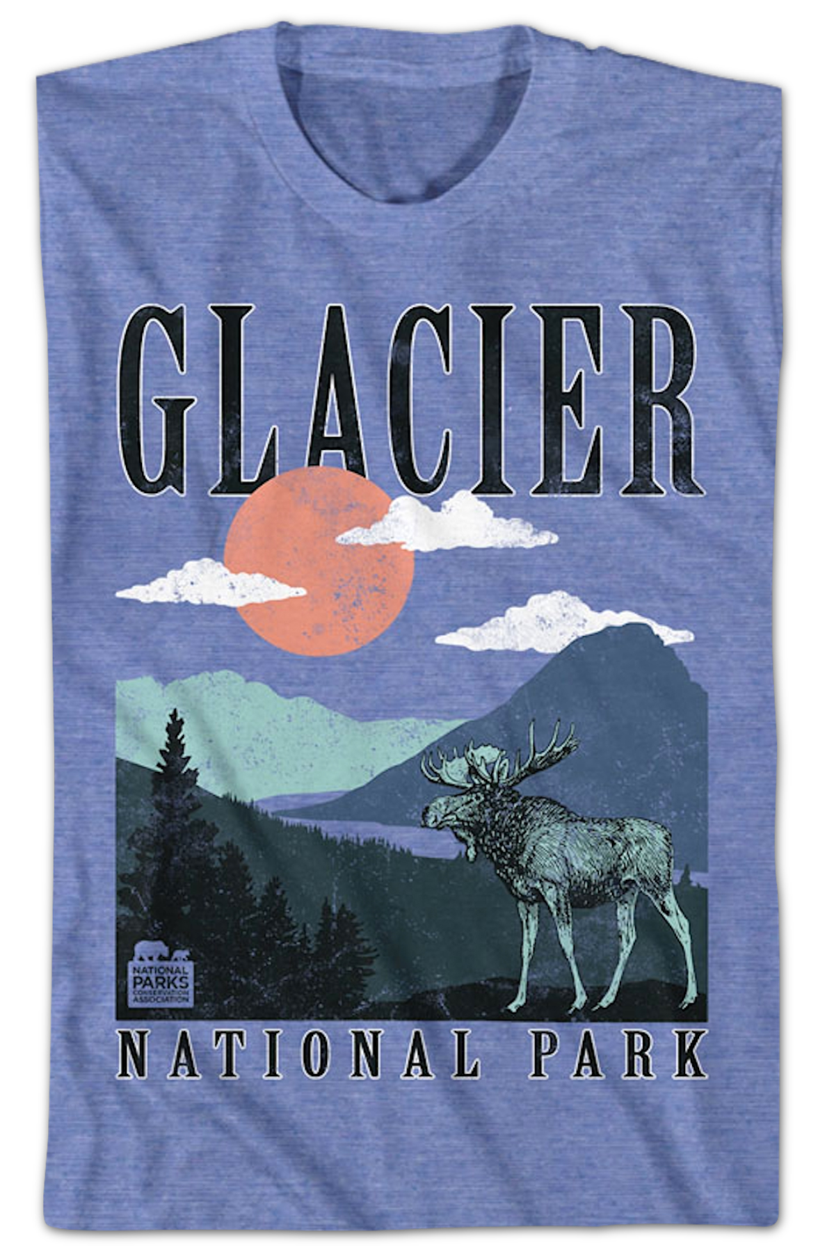 Retro Glacier National Park T-Shirt product image 2