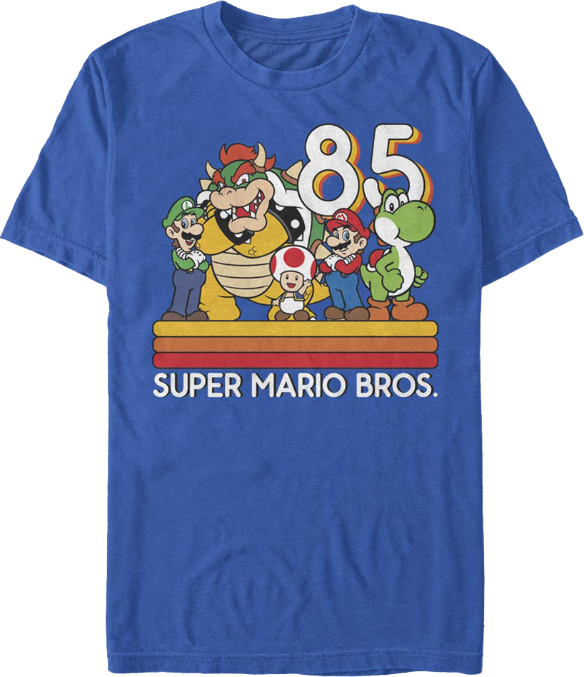 Retro Group Photo Super Mario Bros. T-Shirt product image 1