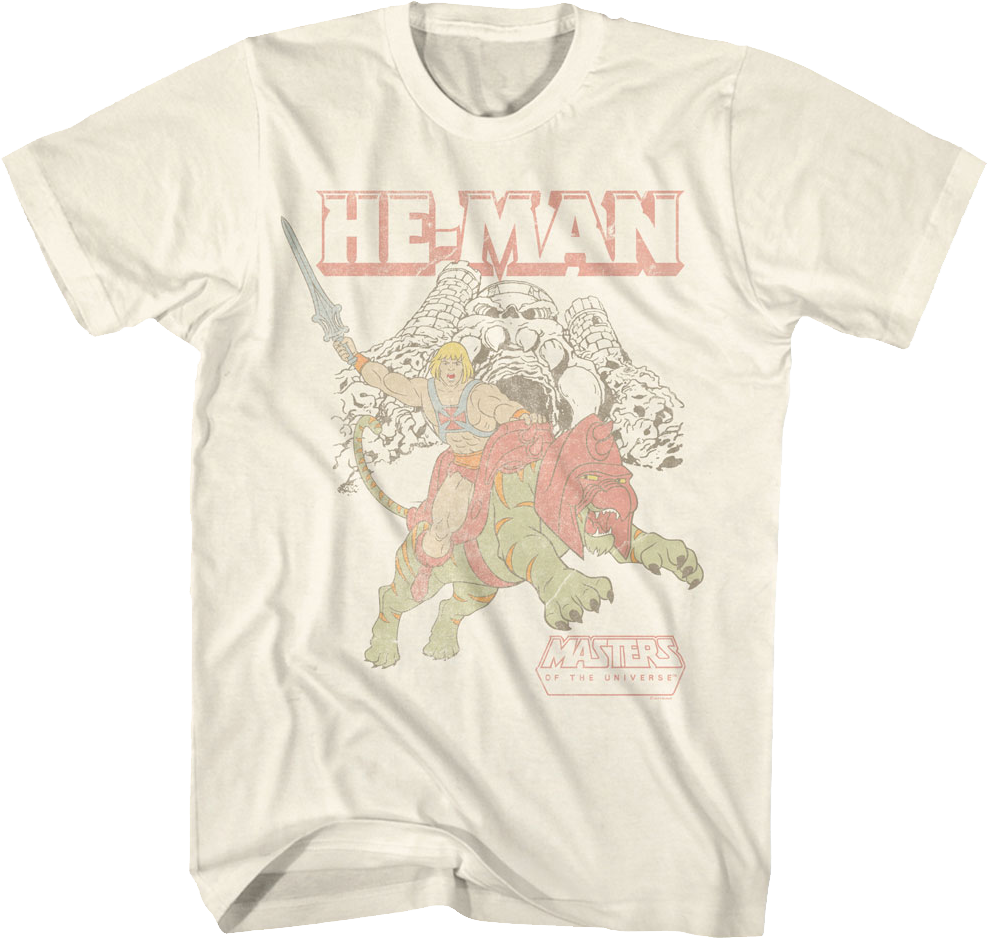 Retro He-Man & Battle Cat Masters of the Universe T-Shirt product image 1