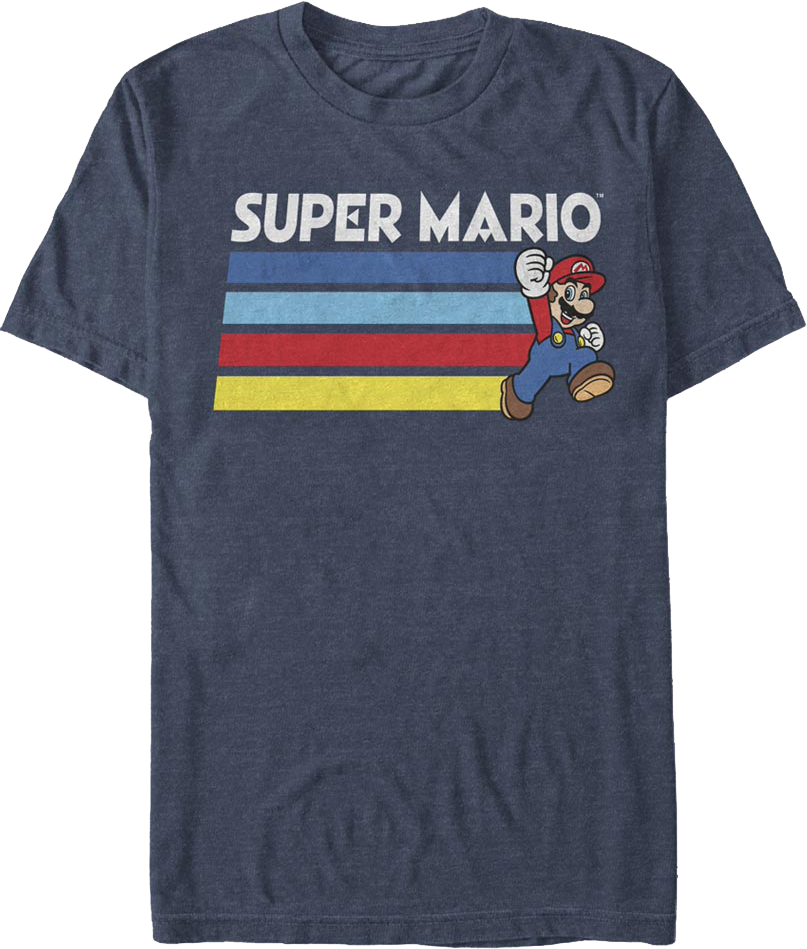 Retro Jump Stripes Super Mario Bros. T-Shirt product image 1