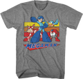 Retro Stripes Collage Mega Man T-Shirt product image 1
