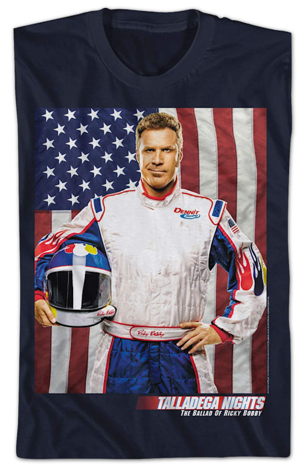 Ricky Bobby American Flag Talladega Nights T-Shirt product image 2