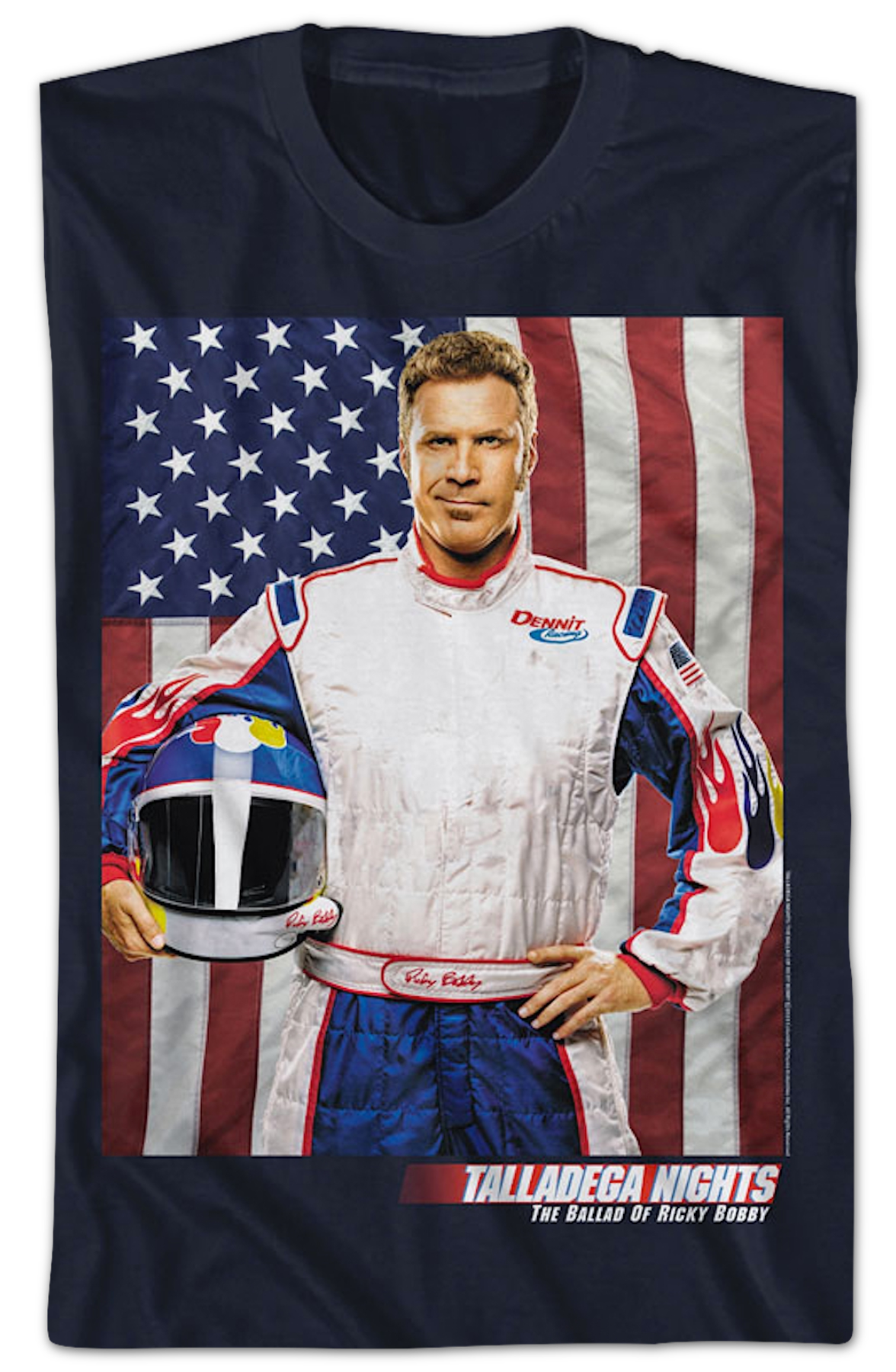 Ricky Bobby American Flag Talladega Nights T-Shirt product image 2
