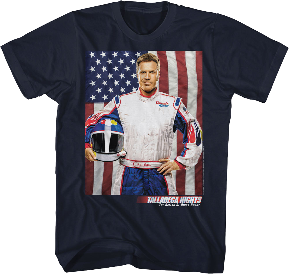 Ricky Bobby American Flag Talladega Nights T-Shirt product image 1