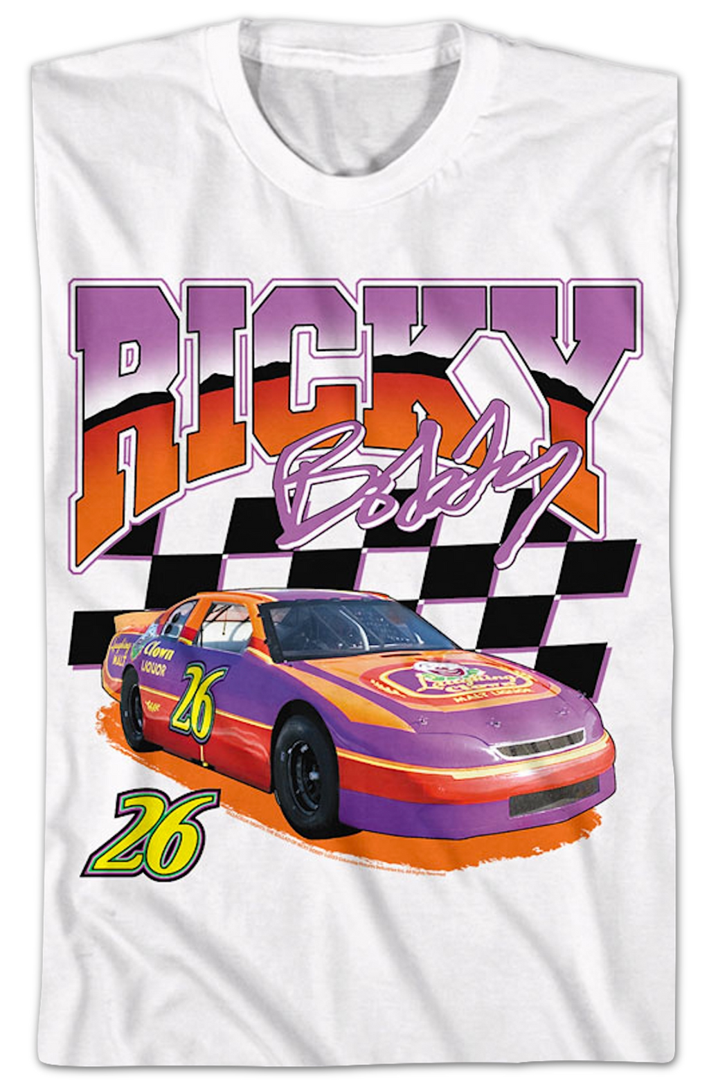 Ricky Bobby Checkered Flag Talladega Nights T-Shirt product image 2