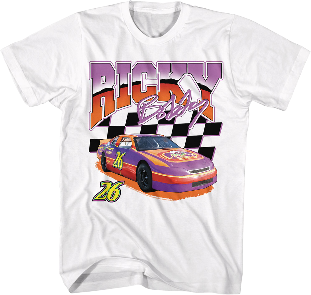 Ricky Bobby Checkered Flag Talladega Nights T-Shirt product image 1