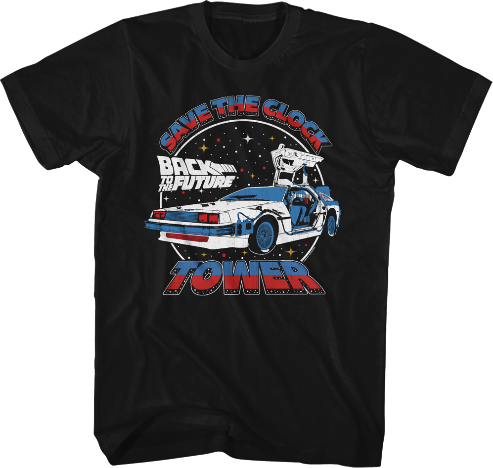 Save The Clock Tower Split Color Back To Future T-Shirt product image 1