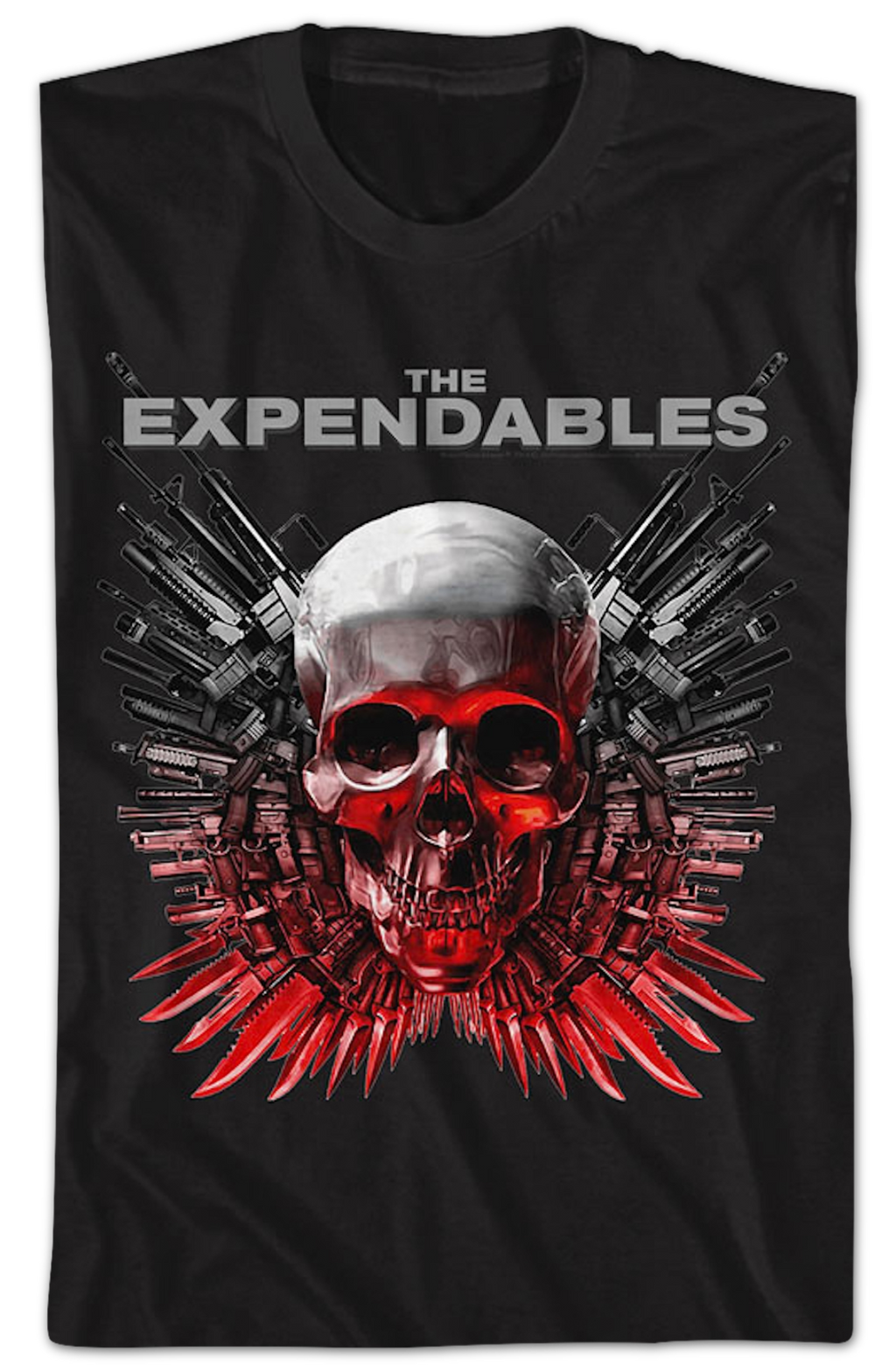 Skull And Guns Logo Expendables T-Shirt product image 2