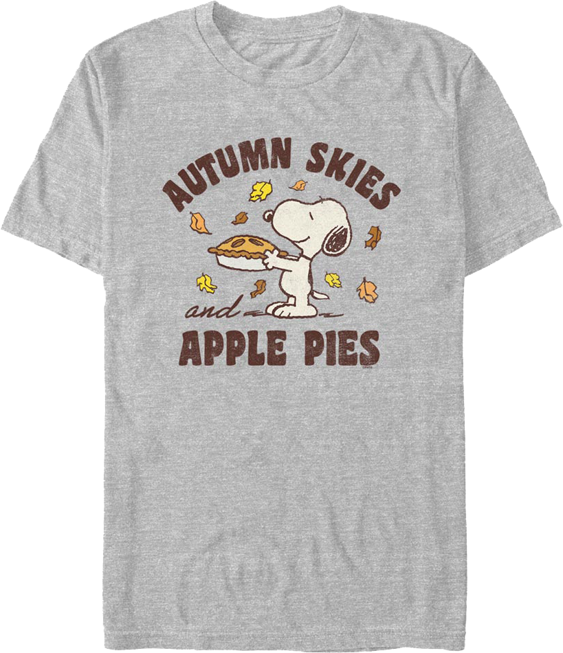 Snoopy Autumn Skies and Apple Pies Peanuts T-Shirt product image 1
