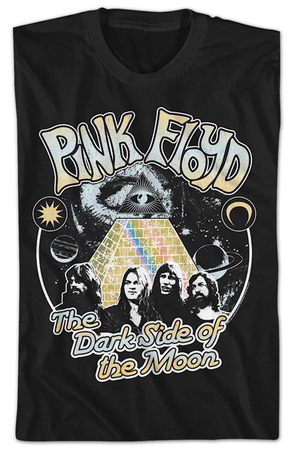 Space Pyramid Dark Side of the Moon Pink Floyd T-Shirt product image 2