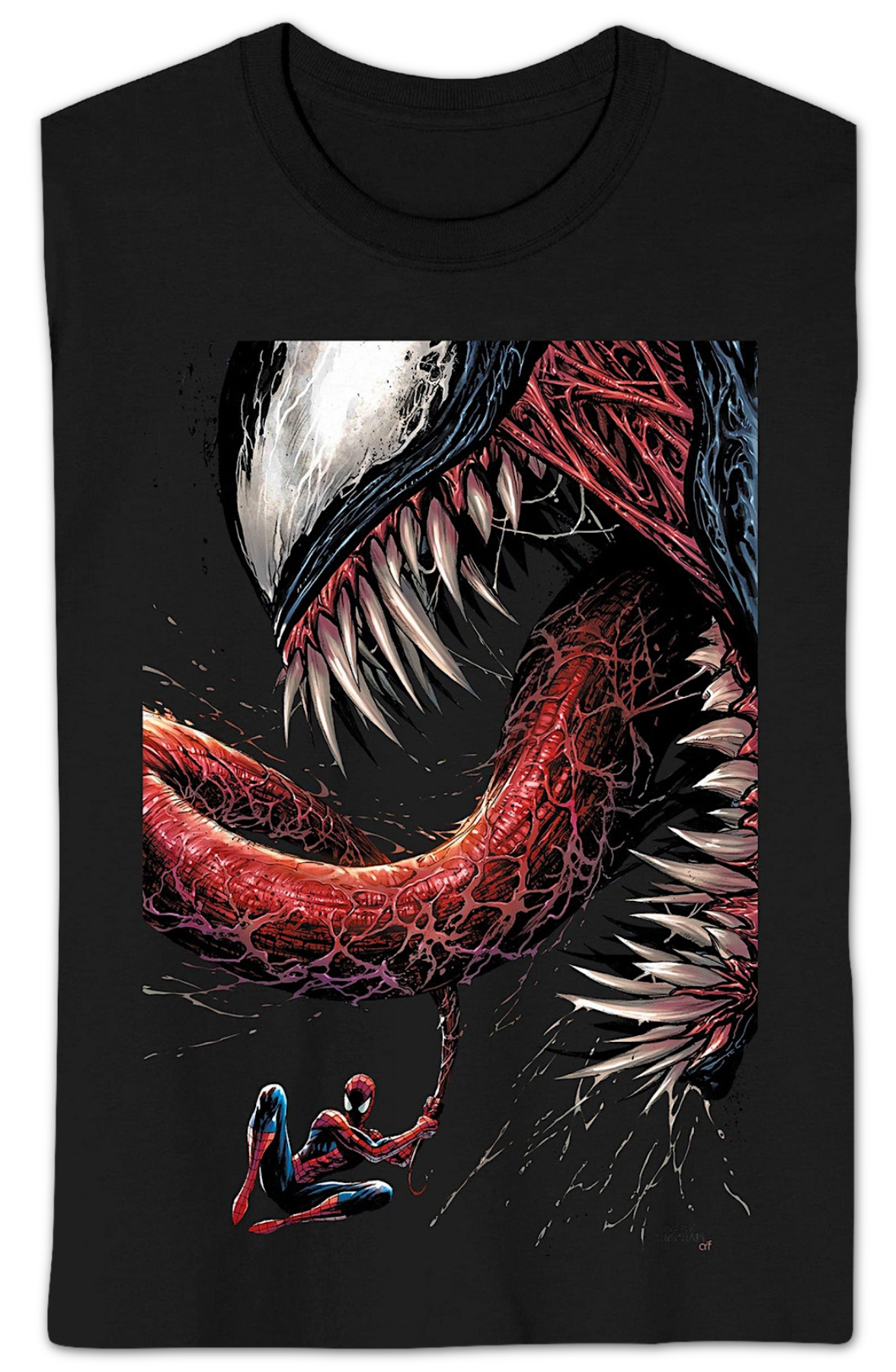 Spider-Man Battles Venom Marvel Comics T-Shirt product image 2
