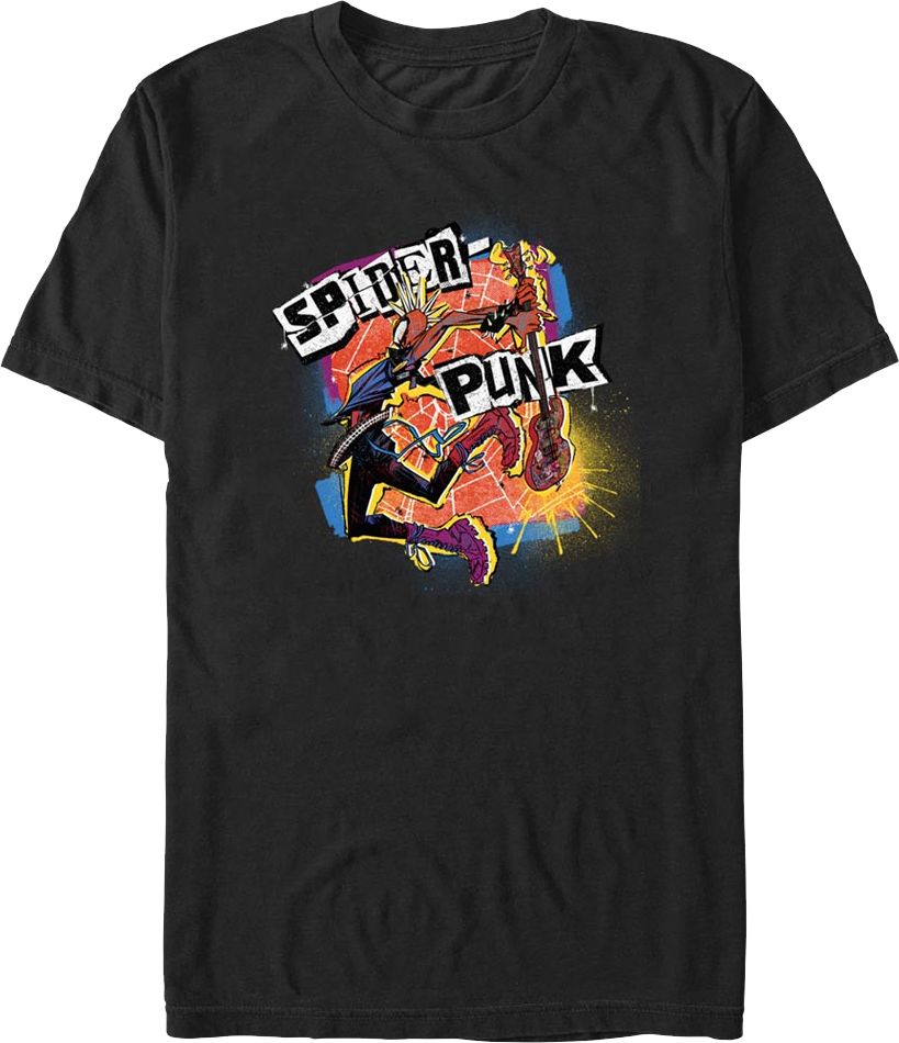 Spider-Punk Guitar Marvel Comics T-Shirt product image 1