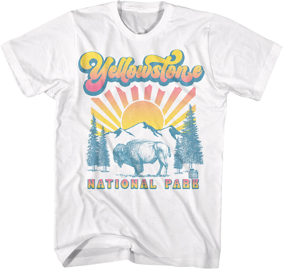Sunset Yellowstone National Park T-Shirt product image 1