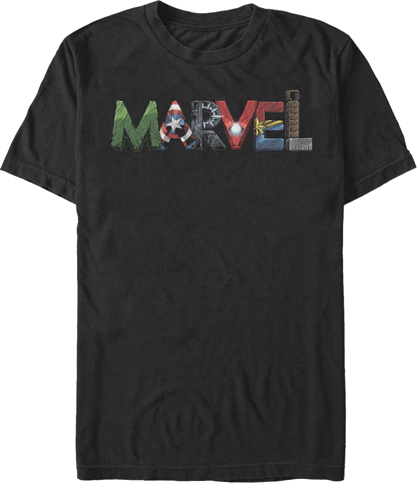 Superhero Letters Logo Marvel Comics T-Shirt product image 1