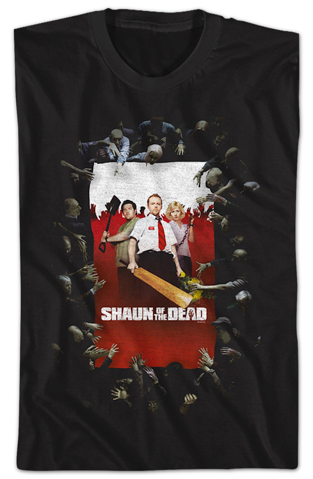 Surrounded Poster Shaun of the Dead T-Shirt