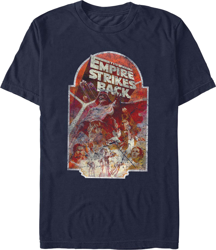 The Empire Strikes Back Distressed Poster Star Wars T-Shirt