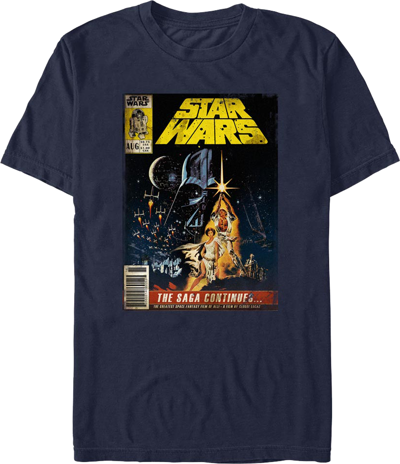 The Saga Continues Comic Book Cover Star Wars T-Shirt product image 1