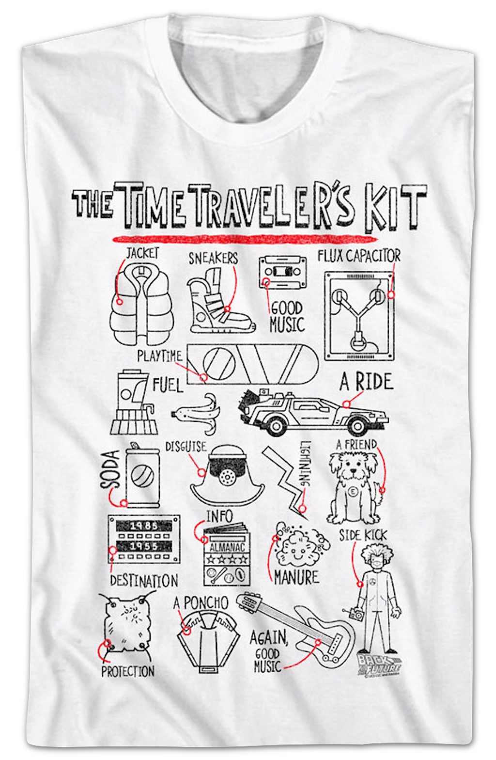 Time Traveler's Kit Back To The Future T-Shirt product image 2
