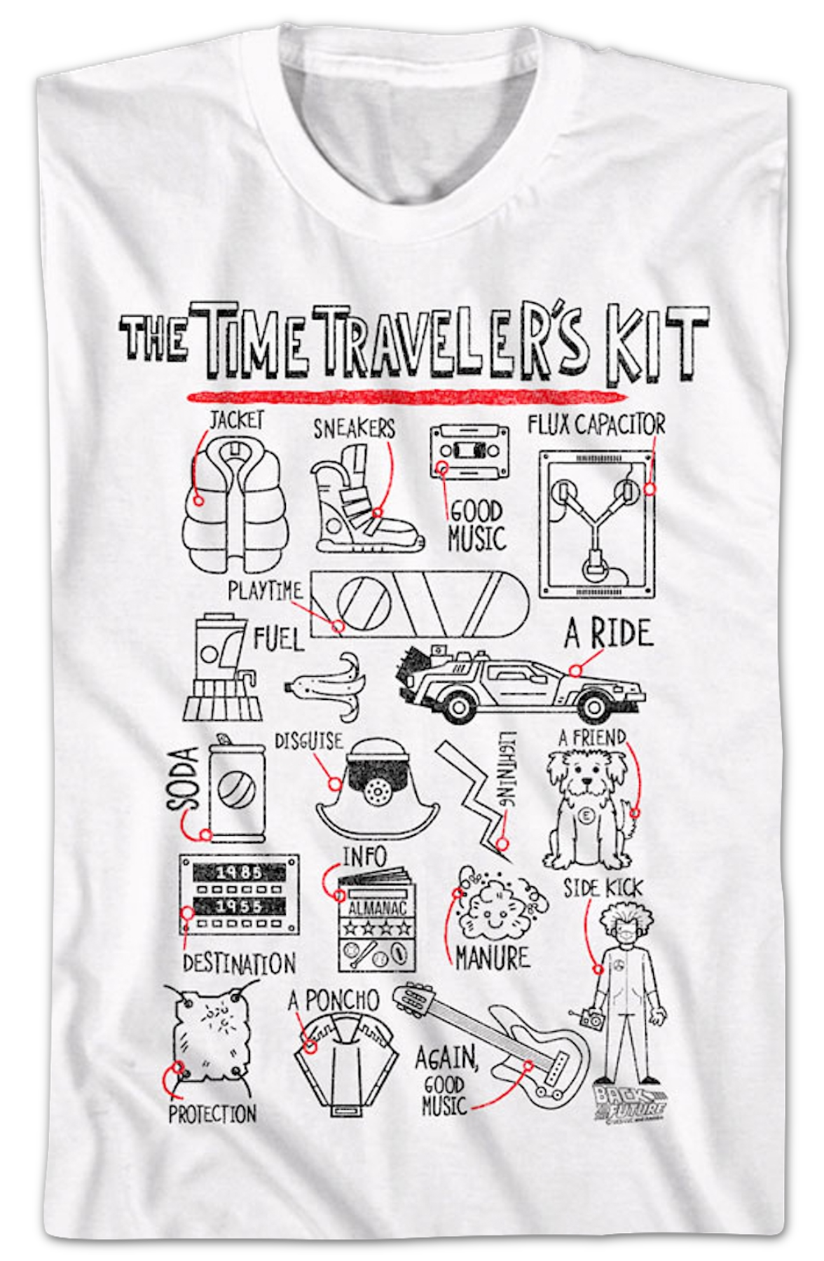 Time Traveler's Kit Back To The Future T-Shirt product image 2