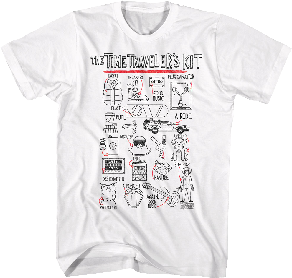 Time Traveler's Kit Back To The Future T-Shirt product image 1