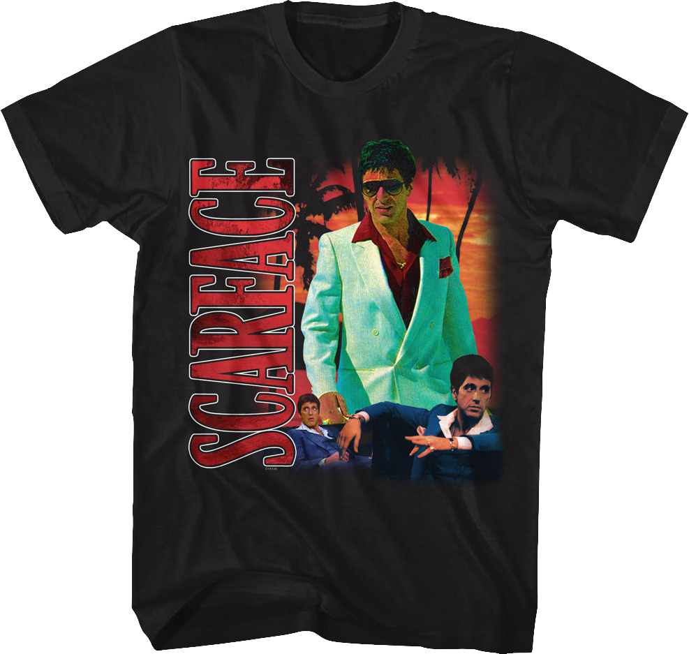 Tony Montana Collage Scarface T-Shirt product image 1