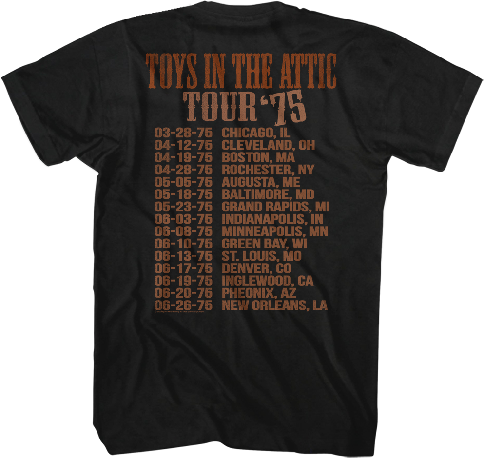 Toys In The Attic Tour '75 Aerosmith T-Shirt product image 3